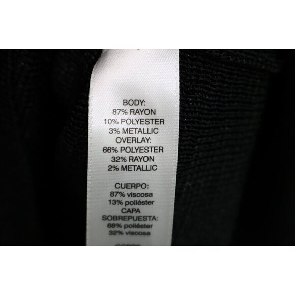 Chico's Black Sequined Tank w/ Built in Shawl-Size 1 or Medium (8) - Picture 4 of 8